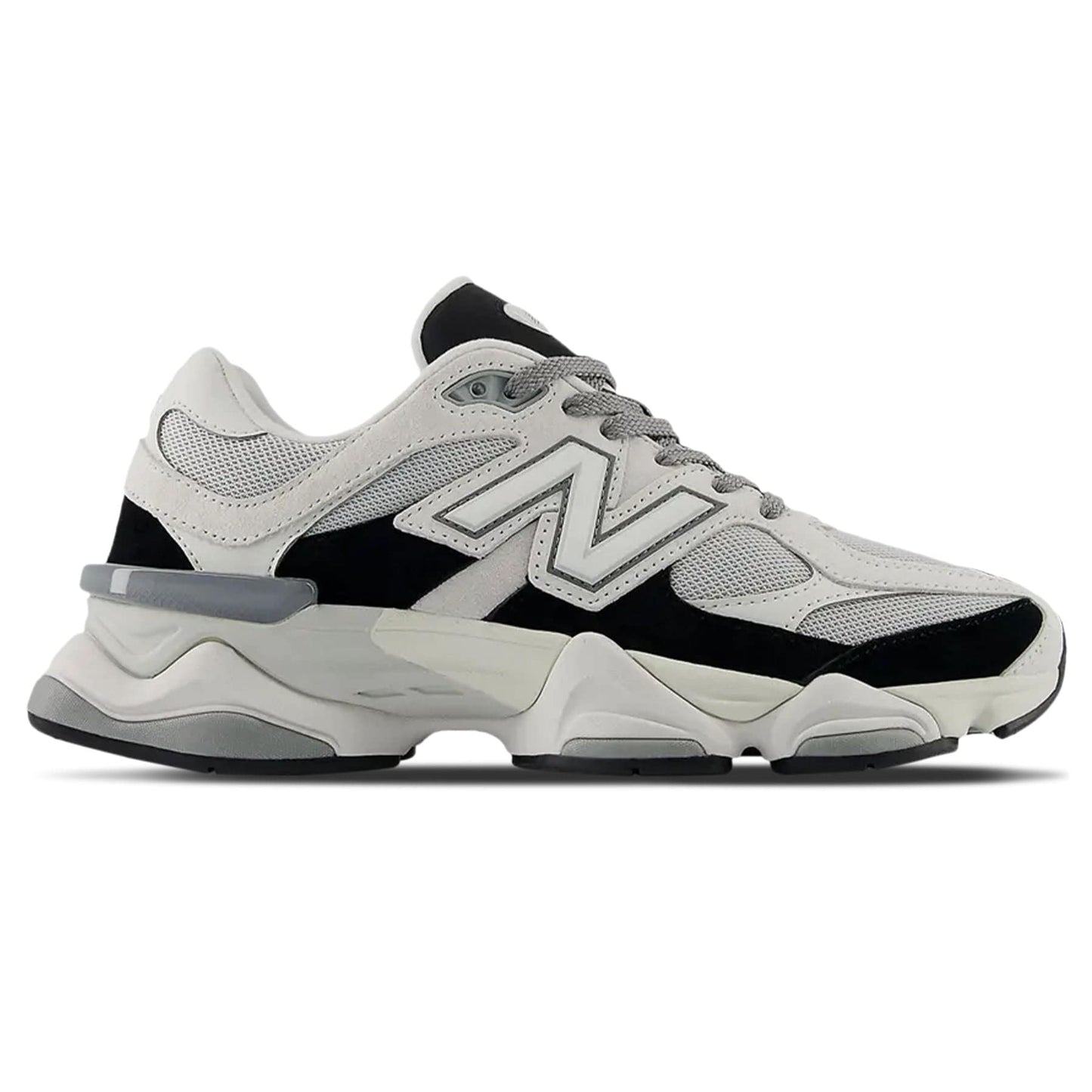 New Balance 9060 'Grey Jet Black' — UK 3.5 | EU 36 | US 4 — Side View