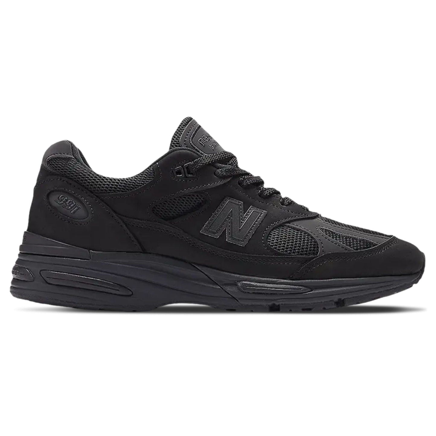 Dover Street Market x New Balance 991v2 Made in England 'Triple Black' — UK 3.5 | EU 36 | US 4 — Side View