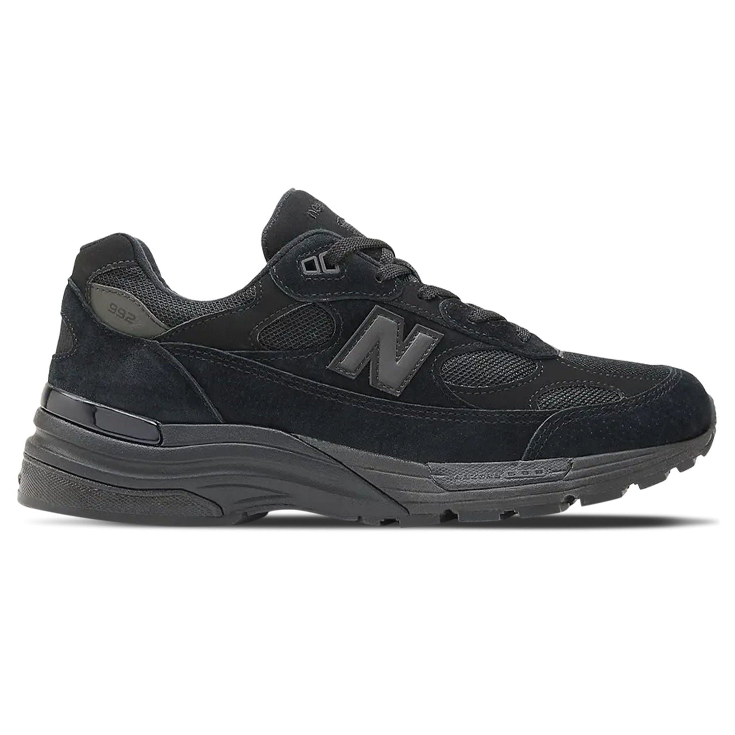 New Balance 992 Made In USA 'Triple Black' 2025 — UK 3.5 | EU 36 | US 4 — Side View