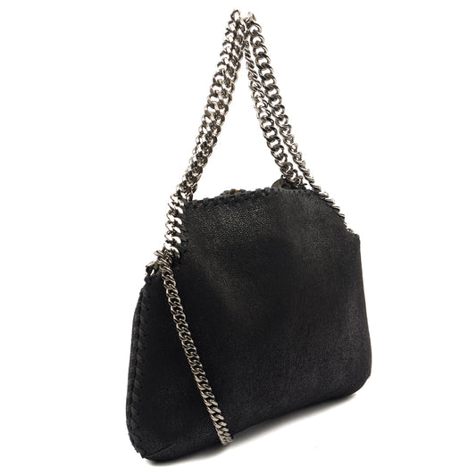 Stella McCartney Tote Falabella Tote in Black, Velvet — Side View