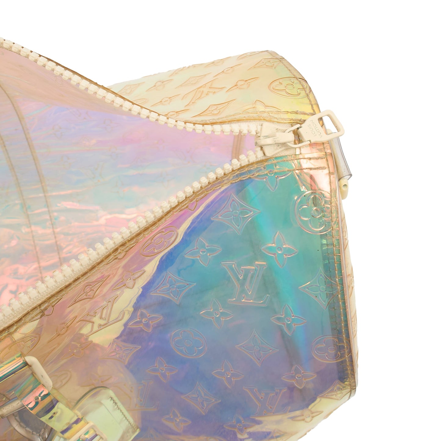 Louis Vuitton Soft Sided Prism Keepall Bandouliere 50 in Multi, Plastic — Alternate View 7