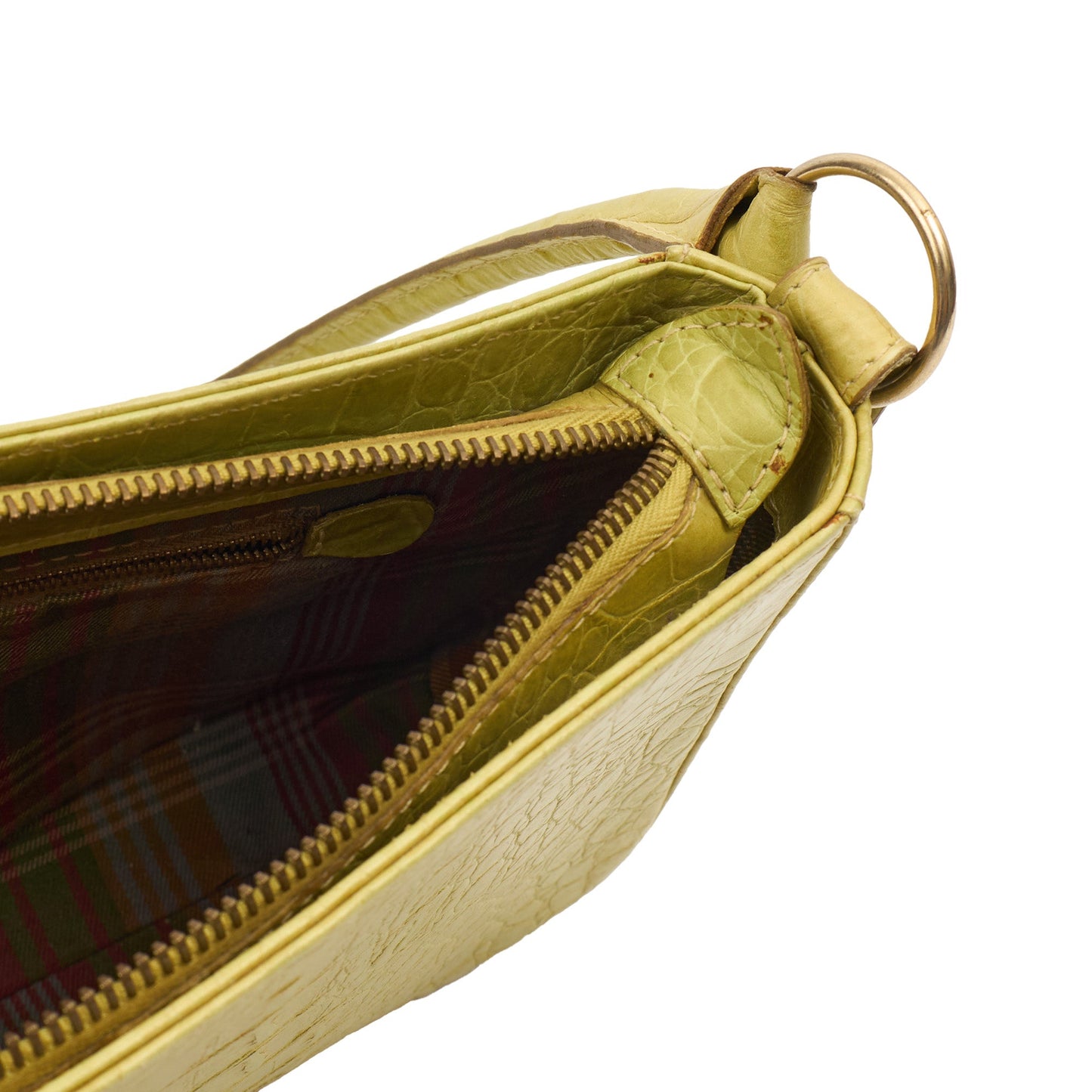 Mulberry Shoulder Bag Vintage Shoulder Bag in Green, Exotic Effect Leather — Alternate View 8