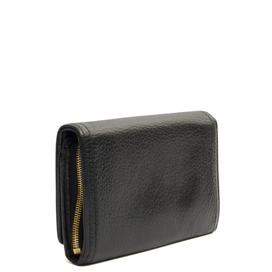 Mulberry Wallet Wallet in Black, Calfskin Leather — Side View