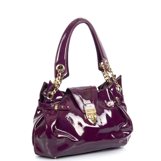 Aspinal of London Tote Barbarella in Purple, Leather — Side View