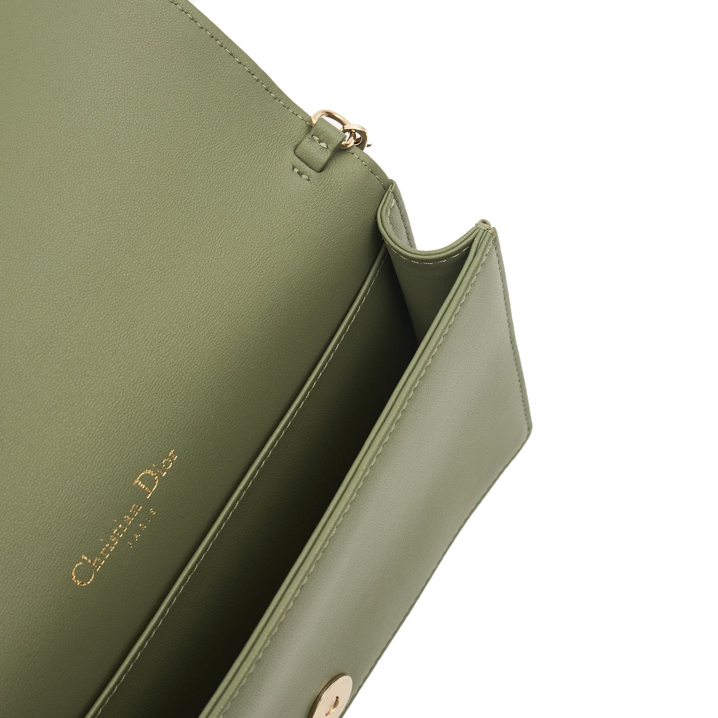 Christian Dior Cross Body Lady Dior Pouch in Green, Leather — Alternate View 14