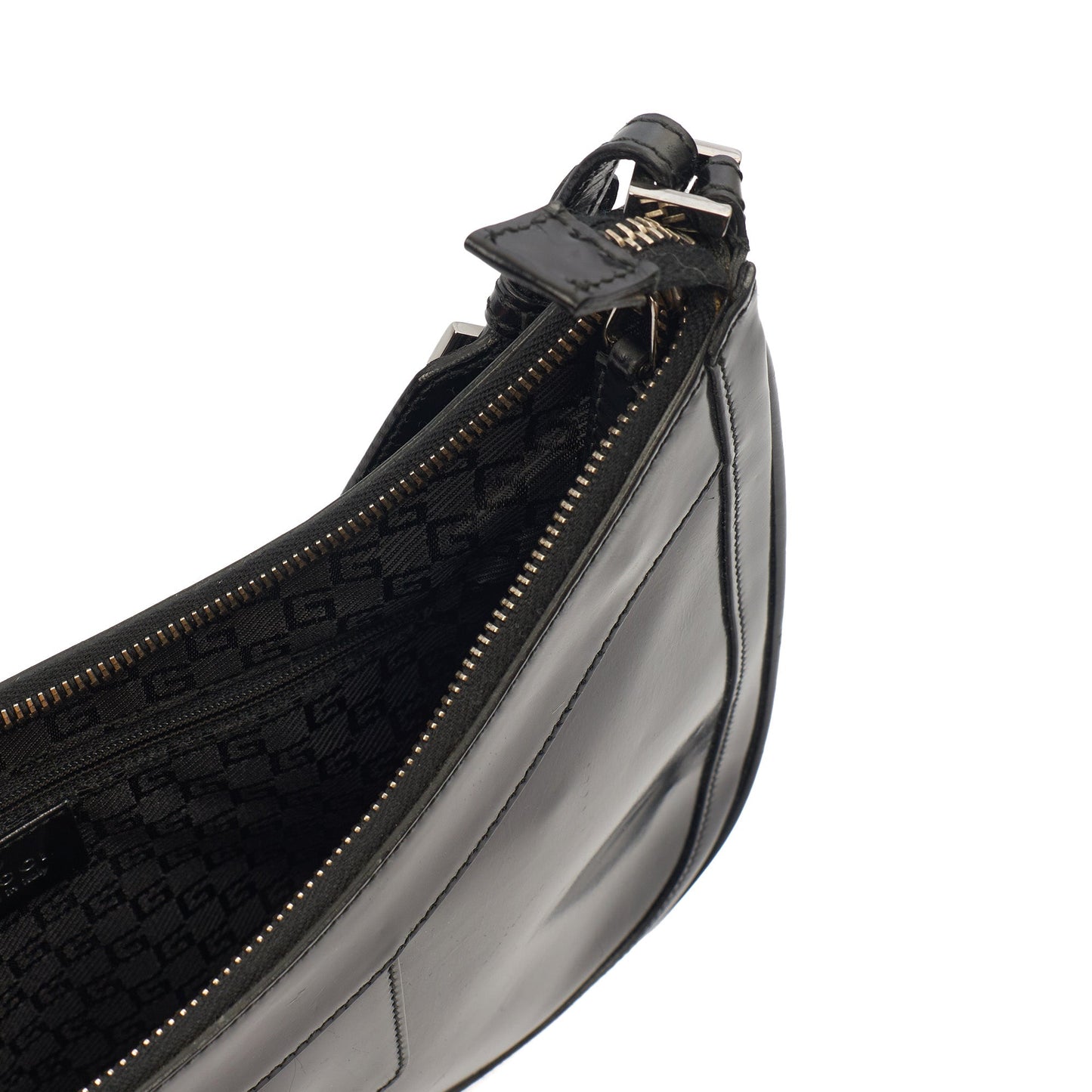 Gucci Shoulder Bag Jackie in Black, Patent Leather — Alternate View 8