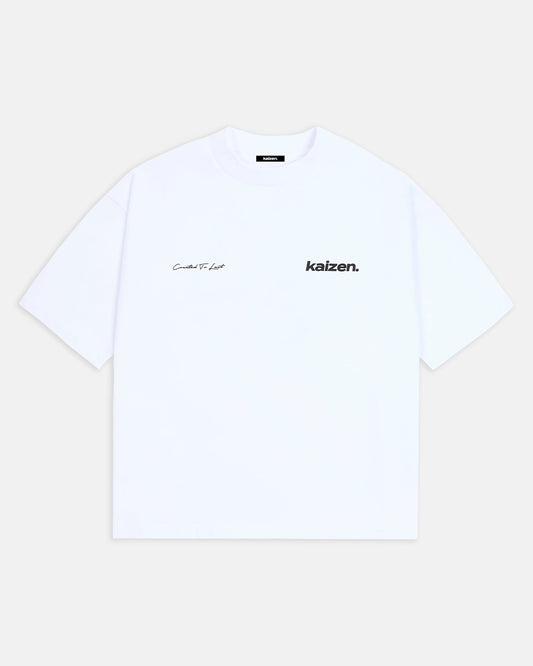 KAIZEN MARKET ARCH TEE WHITE — XS — Side View