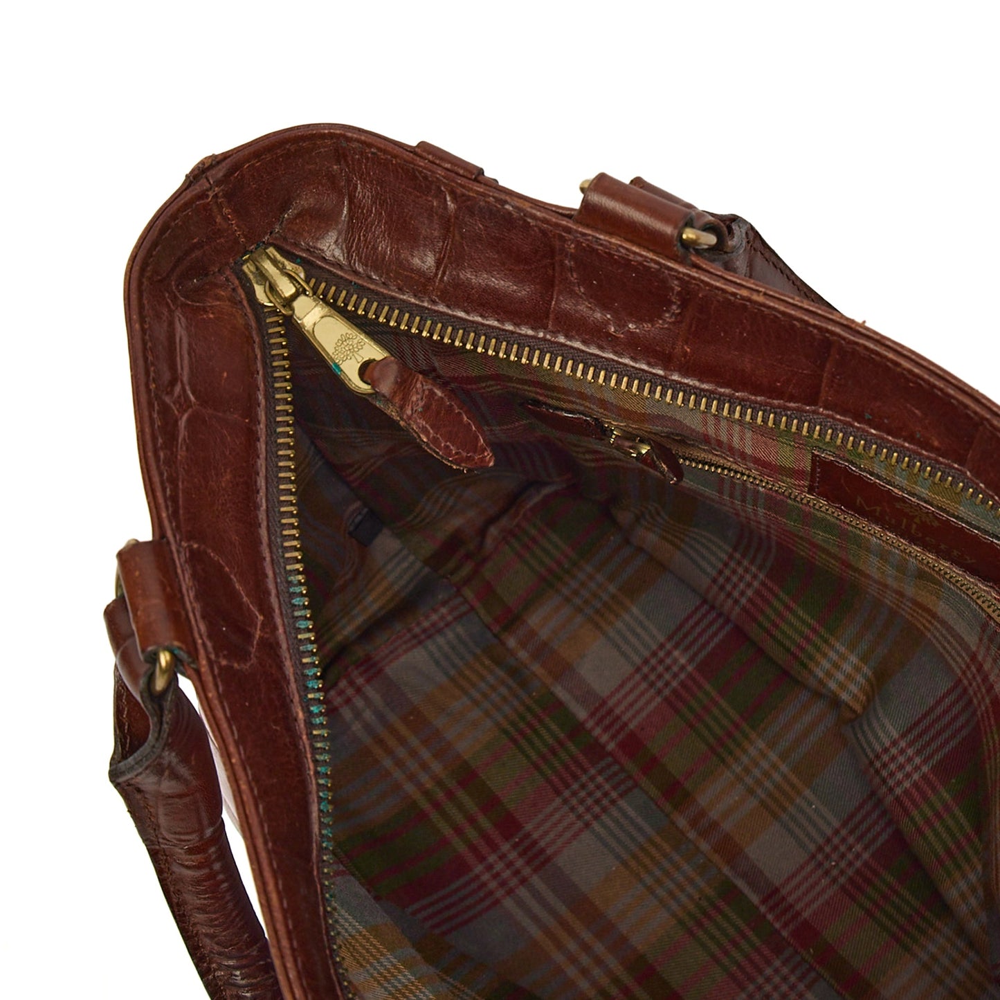 Mulberry Tote Vintage Tote in Brown, Exotic Effect Leather — Alternate View 12