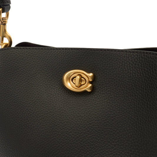 Coach Bucket Bag Willow Tote in Black, Leather — Side View