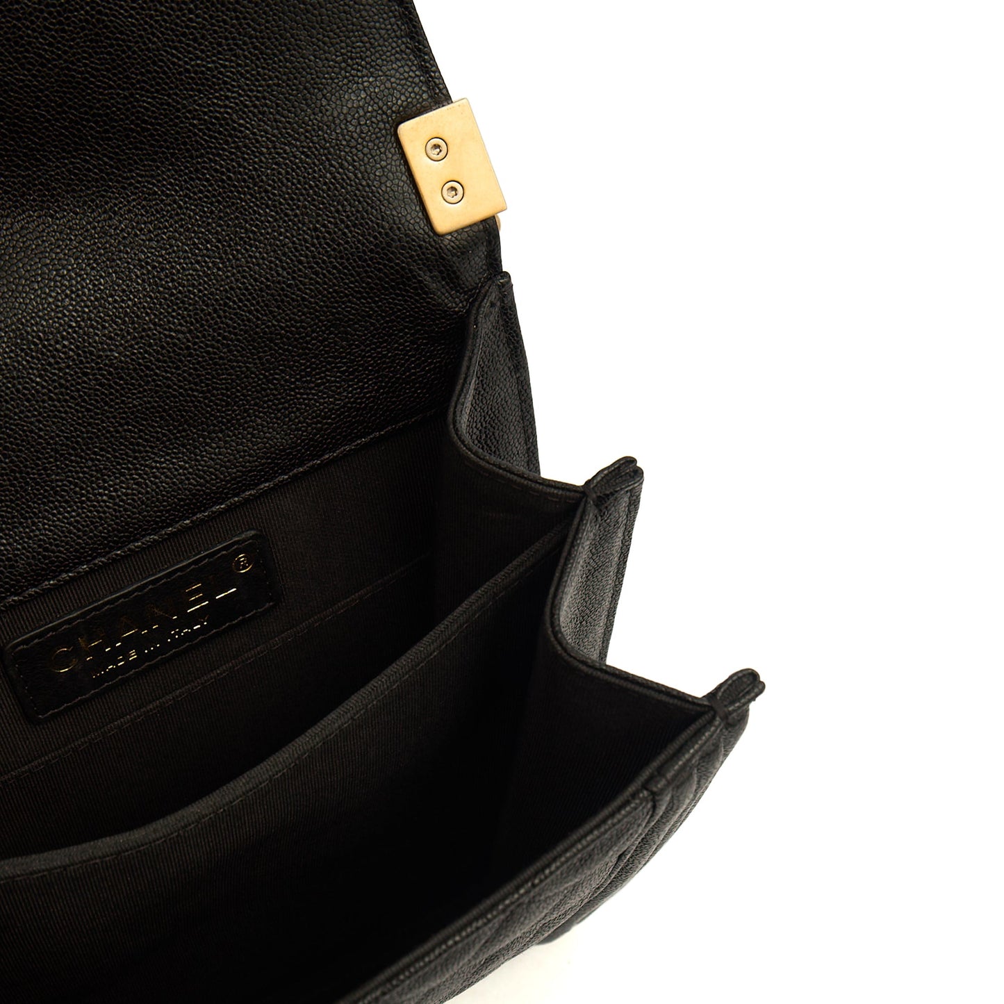 Chanel Shoulder Bag North South Boy in Black, Caviar Leather — Alternate View 27