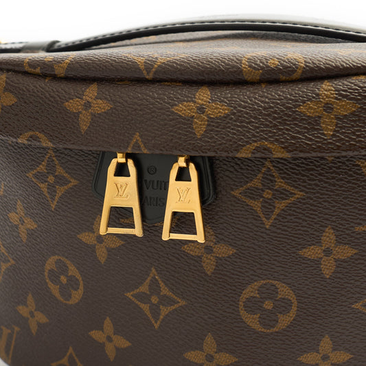 Louis Vuitton Cross Body Bumbag in Monogram, Leather — Side View