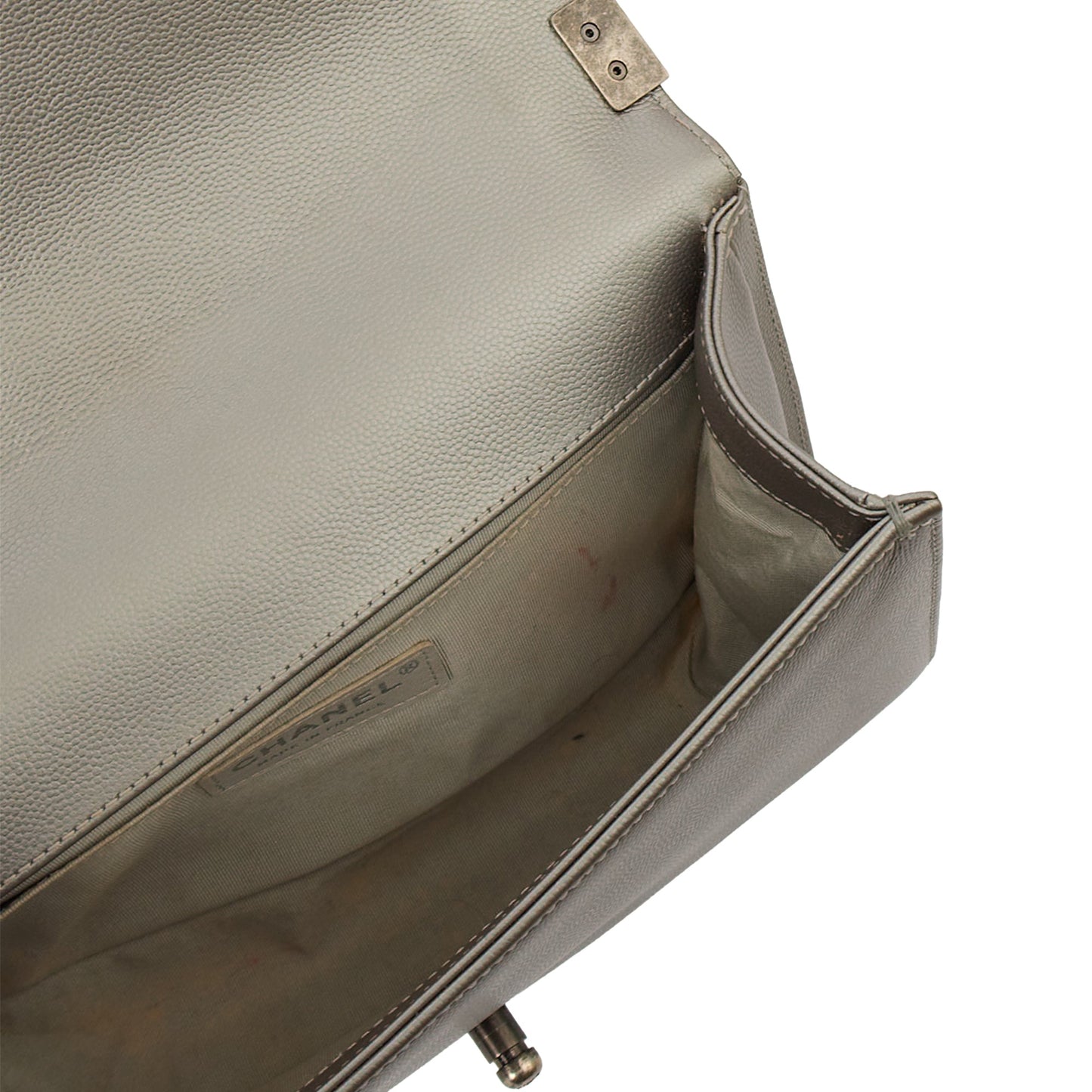 Chanel Cross Body Boy - Medium in Metallic, Leather — Alternate View 9