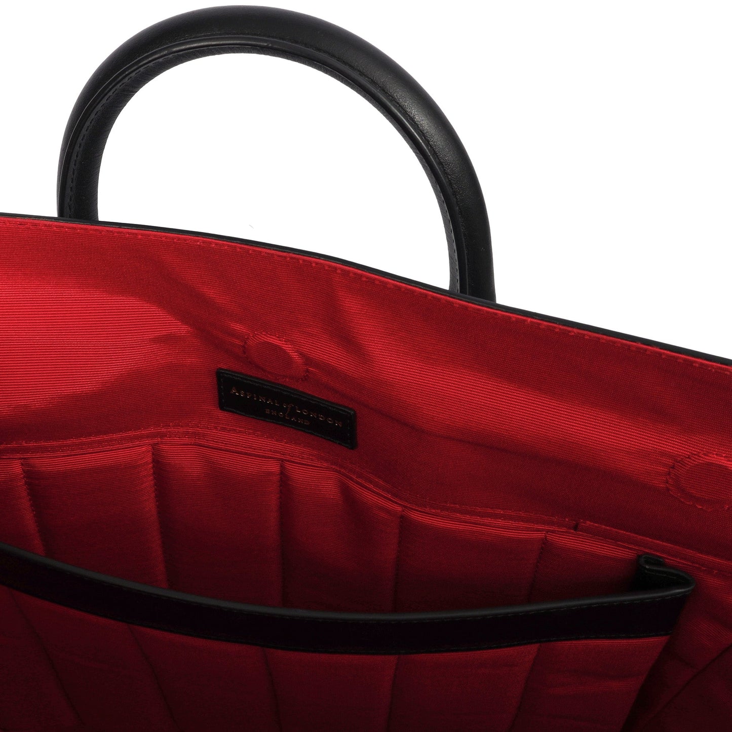 Aspinal of London Tote Marylebone Small in Black, Leather — Alternate View 16