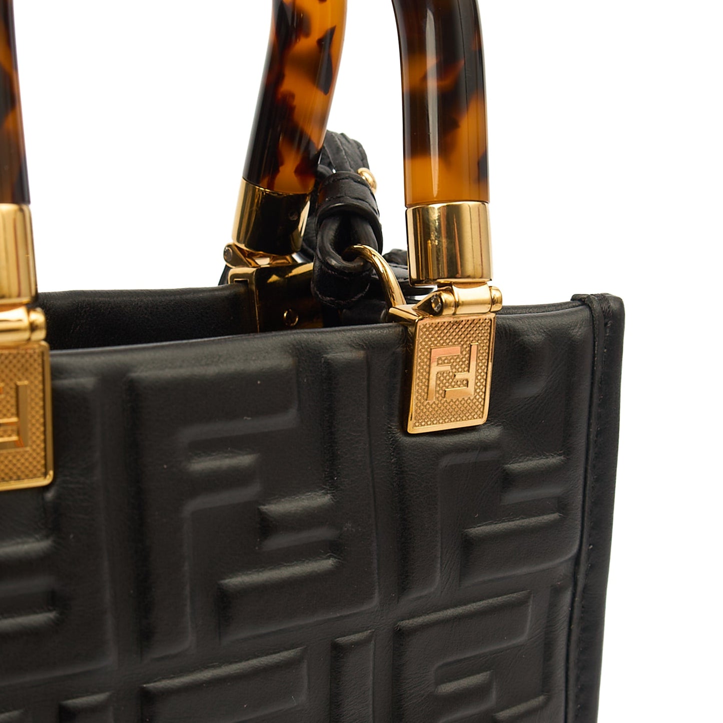 Fendi Mini Bag Sunshine - Mini in Black, Leather — Alternate View 18