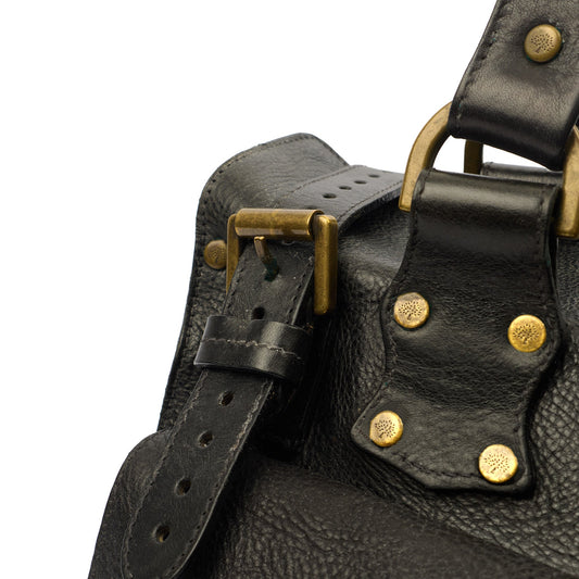 Mulberry Tote Roxanne in Black, Leather — Side View