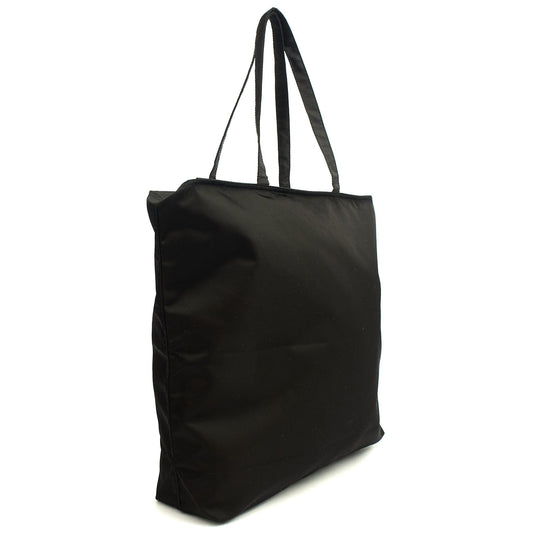 Prada Tote Nylon Tote Bag in Black, Nylon — Side View