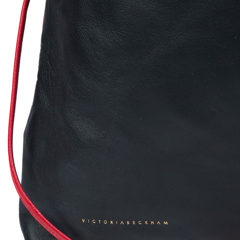 Victoria Beckham Tote Drawstring Bucket Bag in Black, Leather — Alternate View 21