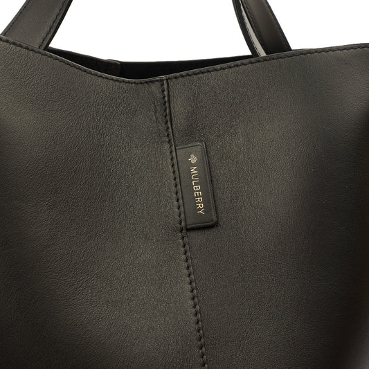 Mulberry Tote Kite Tote in Black, Leather — Side View