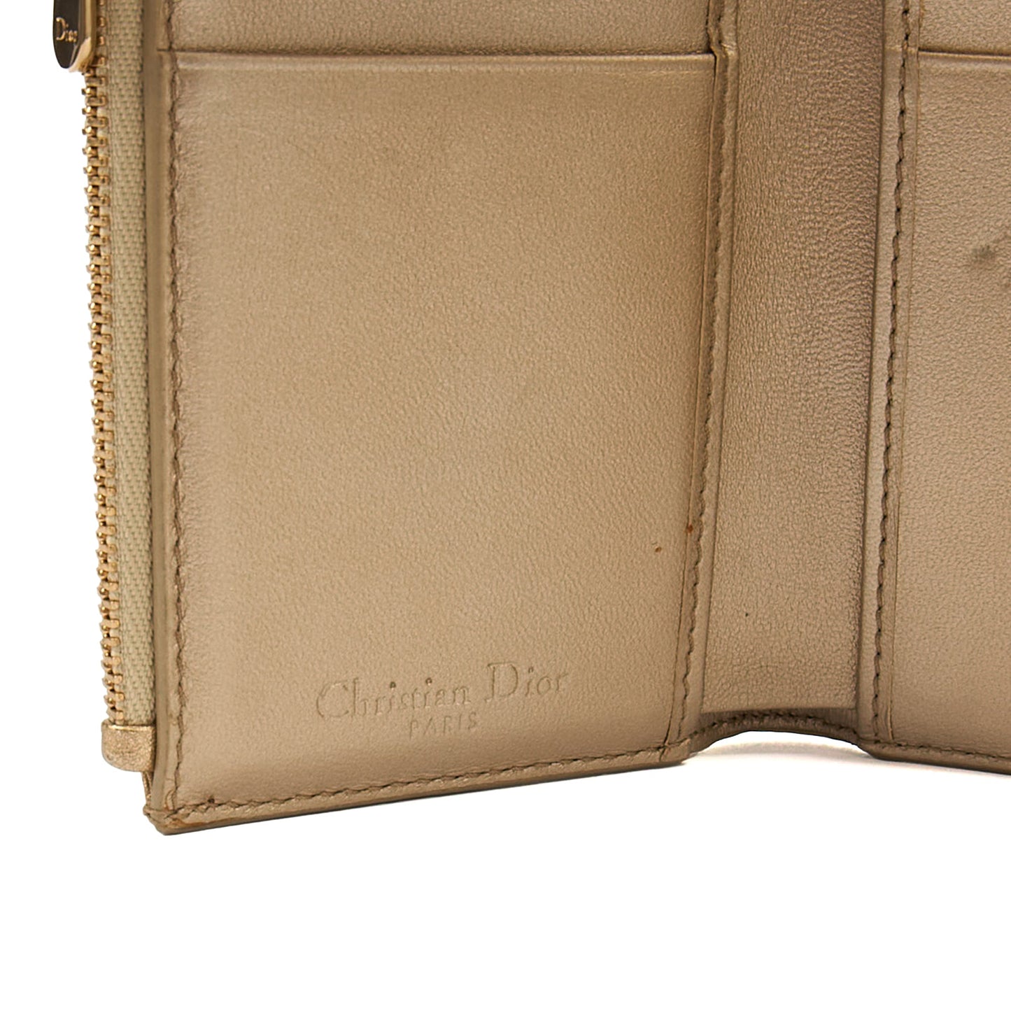 Christian Dior Wallet Wallet in Metallic, Calfskin — Alternate View 14