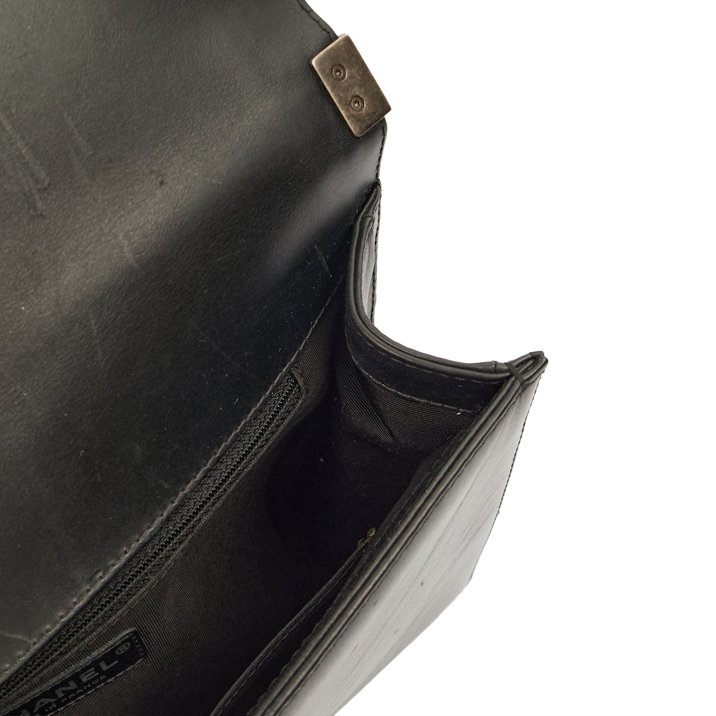 Chanel Top Handle Boy Top Handle - Medium in Black, Calfskin Leather — Alternate View 27
