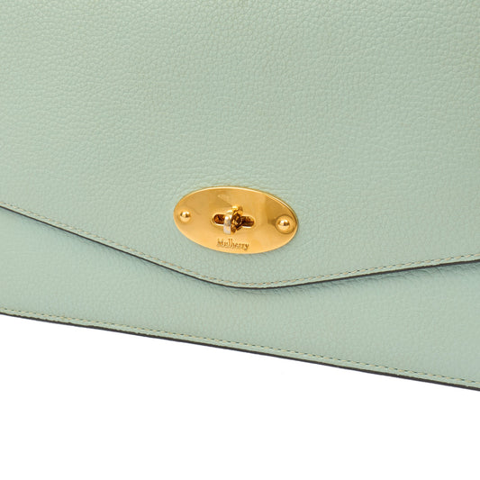 Mulberry Cross Body Darley Shoulder Bag in Mint, Calfskin Leather — Side View