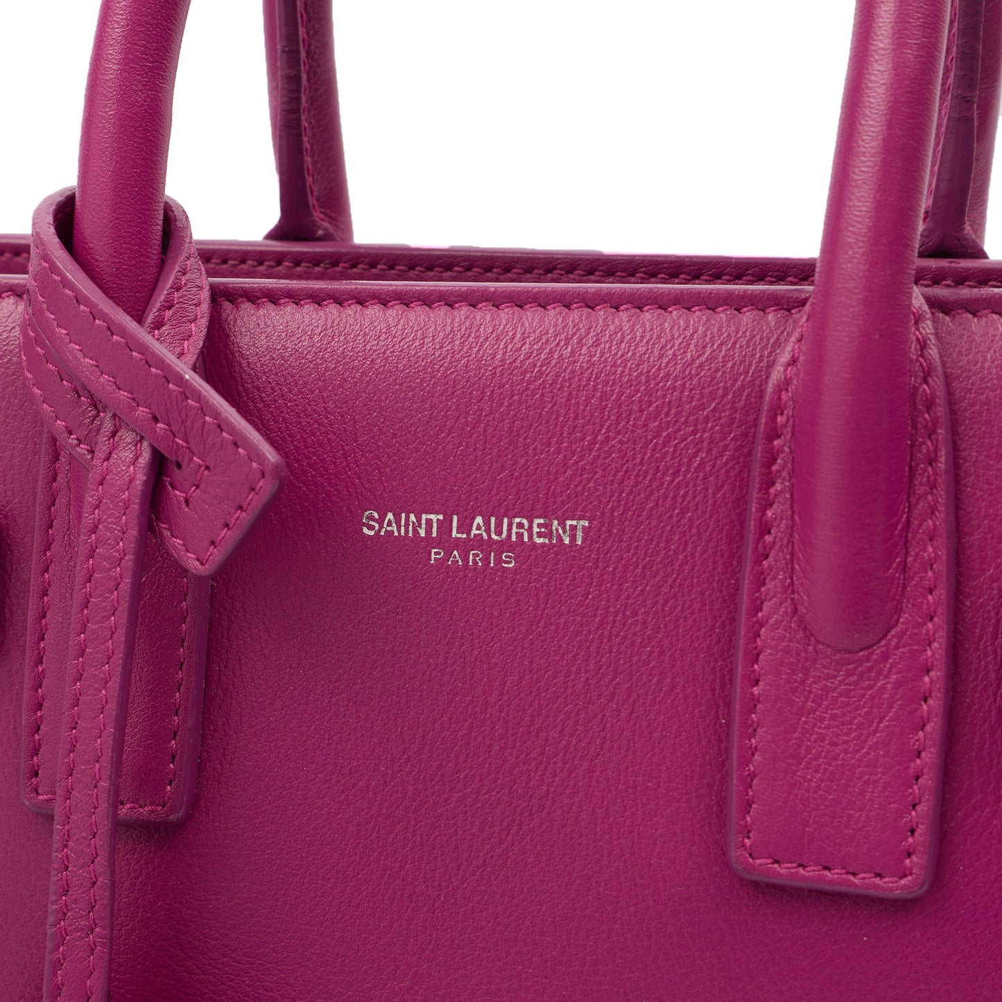 Saint Laurent Tote Sac de Jour Nano in Pink, Calfskin Leather — Alternate View 12