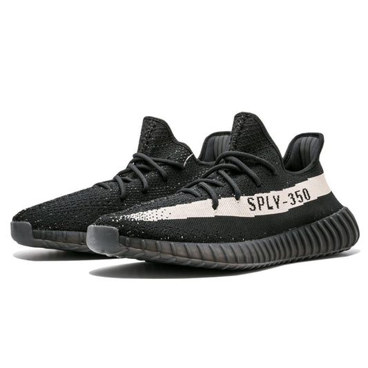 Adidas Originals Yeezy Boost 350 V2 Black-White — UK 3.5 | EU 36 | US 4 — Side View