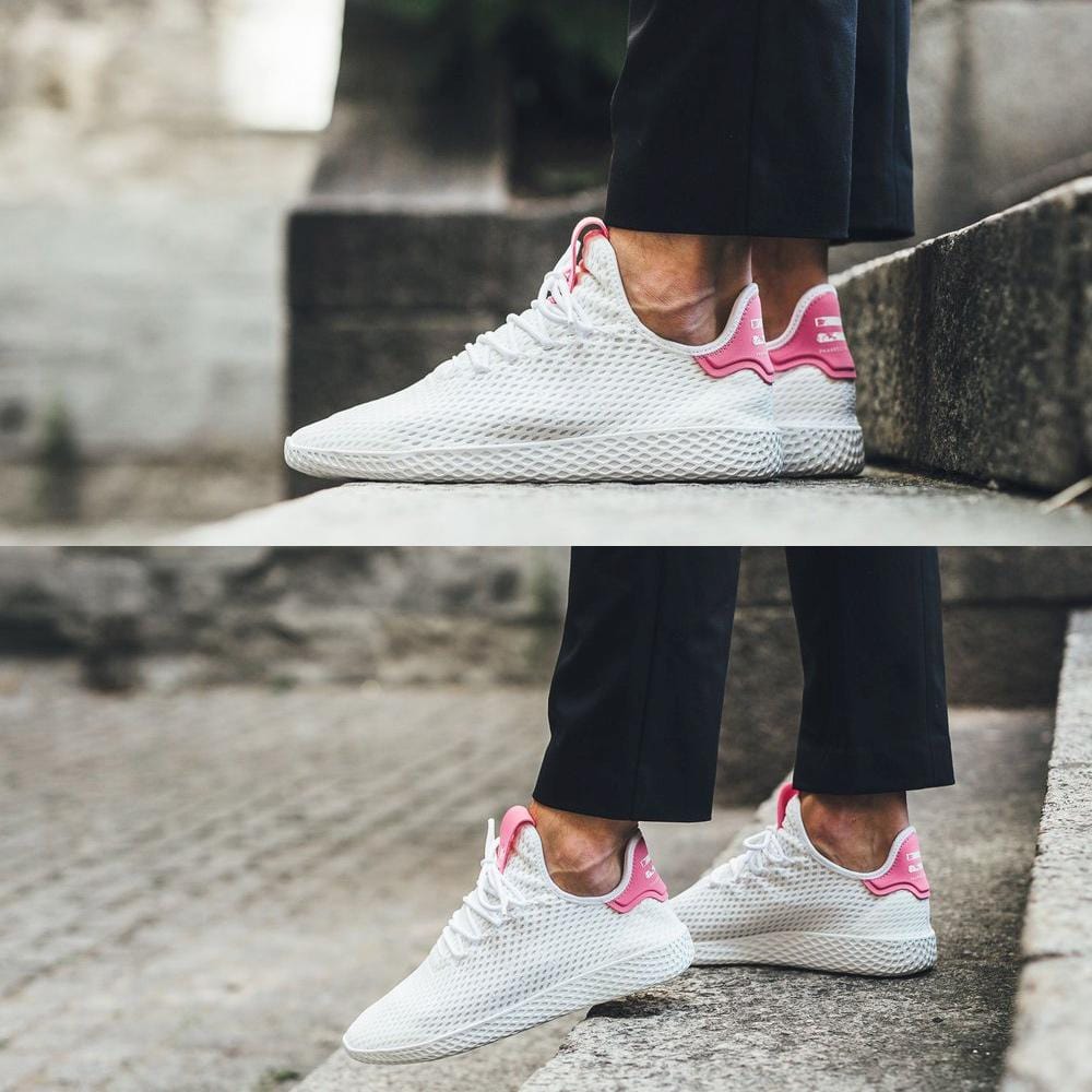 Pharrell Williams x adidas Tennis HU White-Semi Solar Pink — UK 3.5 | EU 36 | US 4 — Alternate View 7