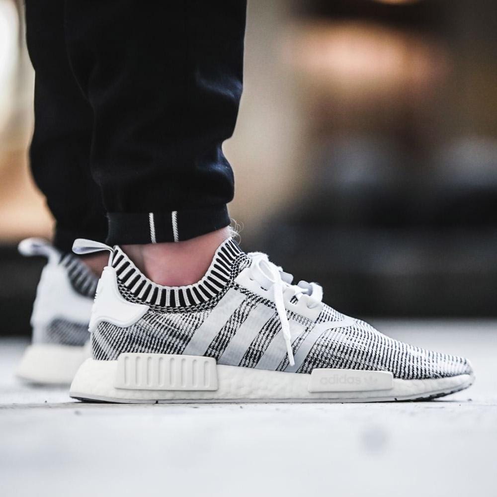 adidas NMD_R1 Primeknit Glitch Camo White-Black — UK 3.5 | EU 36 | US 4 — Alternate View 8