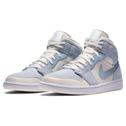 Air Jordan 1 Mid SE 'Sail Light Blue' — UK 3 | EU 35.5 | US 3.5 — Side View