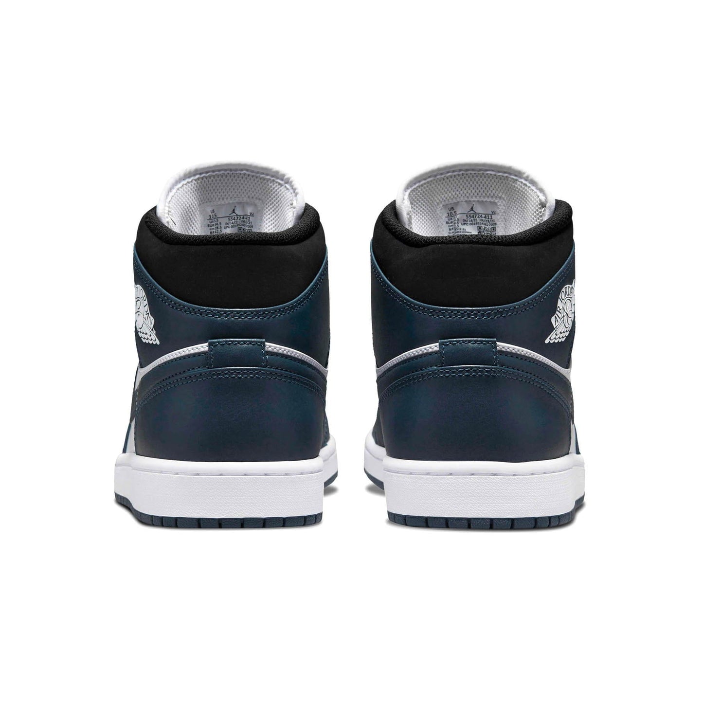 Air Jordan 1 Mid 'Dark Teal' — UK 3 | EU 35.5 | US 3.5 — Top View