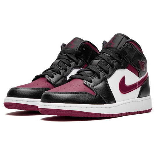 Air Jordan 1 Mid GS 'Black Noble Red' — UK 13.5 | EU 32 | US 1Y — Side View