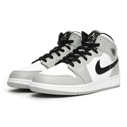Air Jordan 1 Mid GS "Light Smoke Grey" — 2 UK | 34 EU — Side View