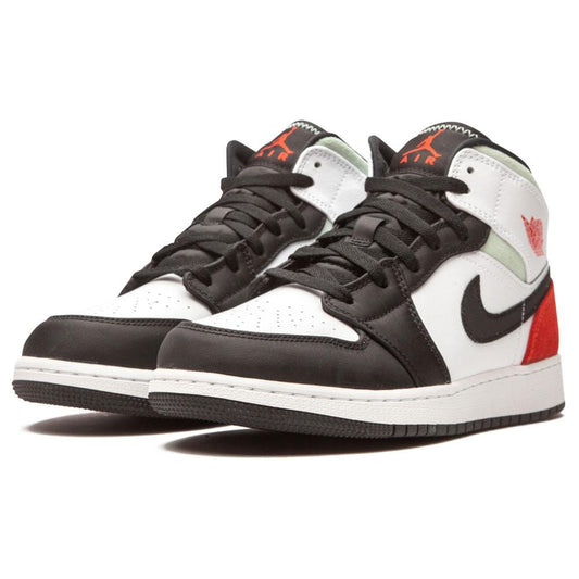 Air Jordan 1 Mid GS 'Red Mint' — UK 13.5 | EU 32 | US 1Y — Side View