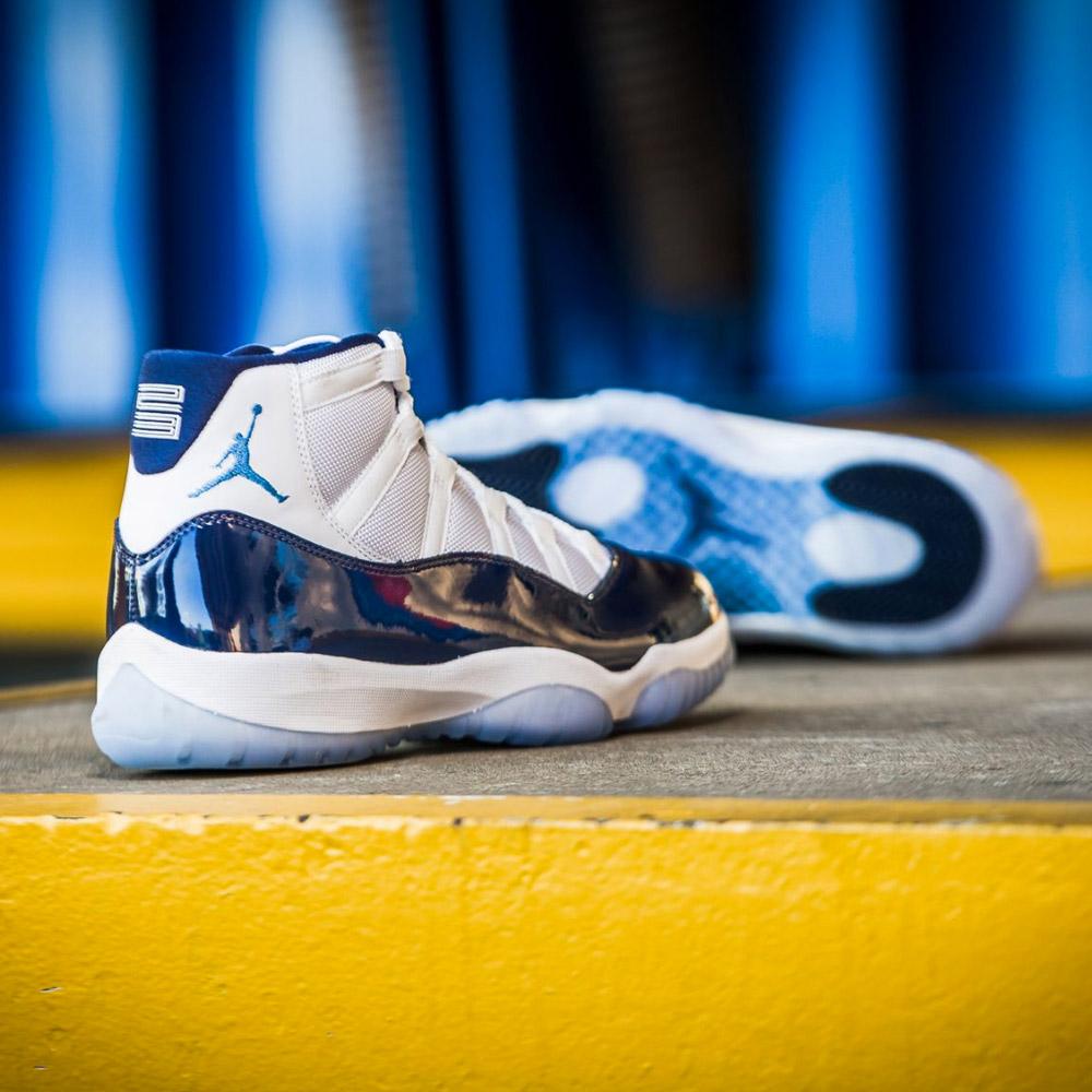 Air Jordan 11 Retro White-Midnight Navy Win like 82 — UK 3 | EU 35.5 | US 3.5 — Alternate View 8