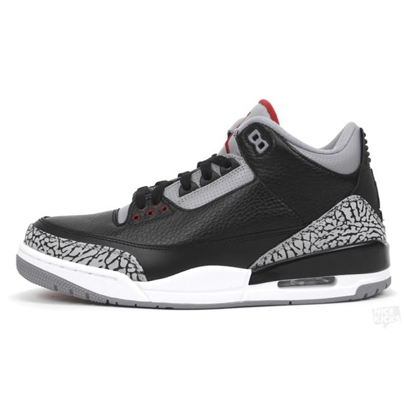 Air Jordan III Black Cement — UK 3 | EU 35.5 | US 3.5 — Front View