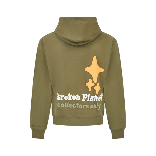 Broken Planet Hoodie x KG 'Olive Green' — XXS — Side View