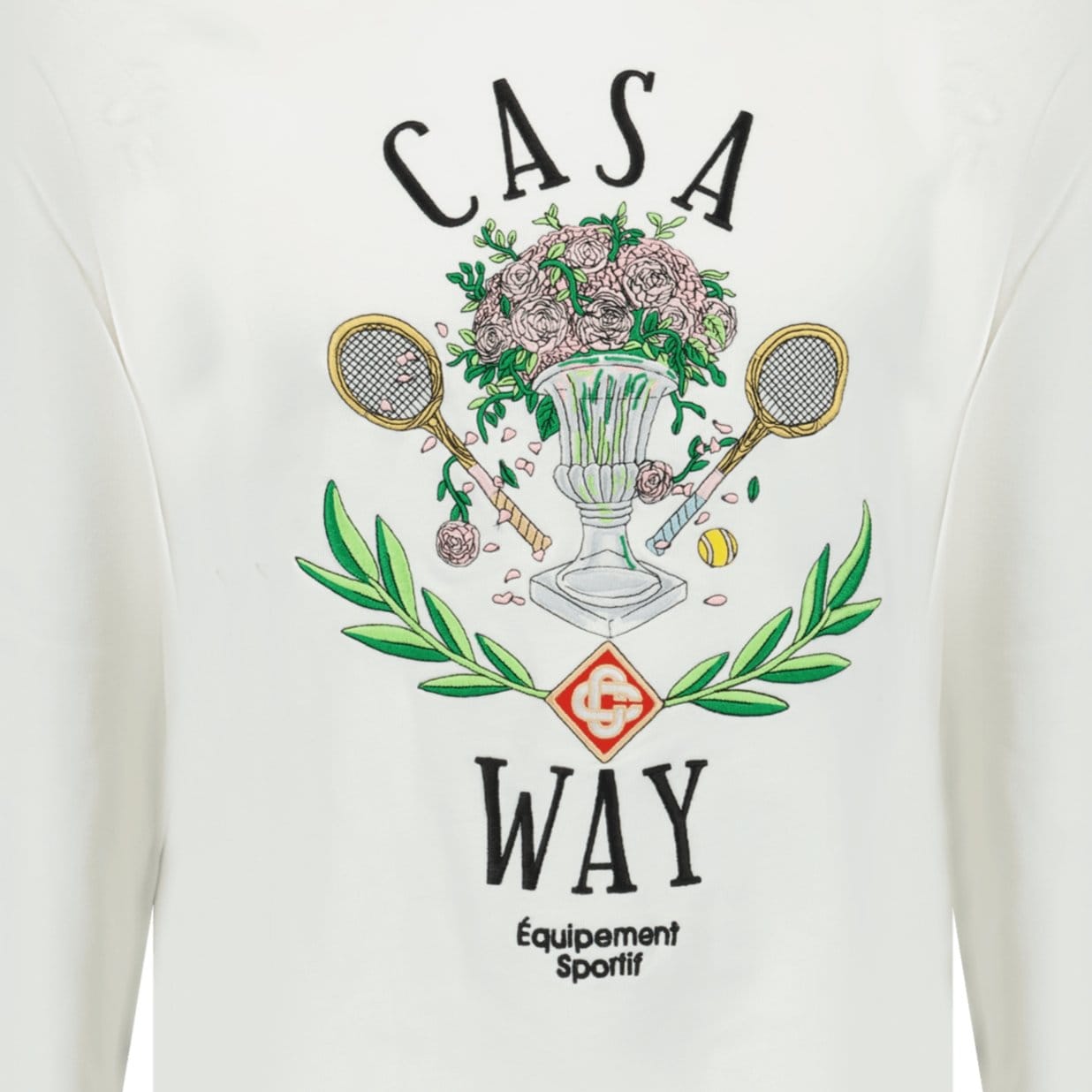 Casablanca 'Casa Way' Graphic Print Sweatshirt White — S — Side View