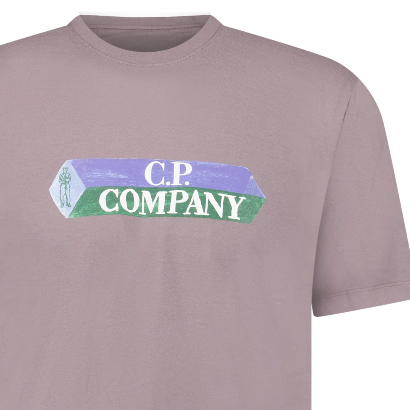 CP Company Cotton-Jersey T-Shirt in Purple Dove — S — Back View