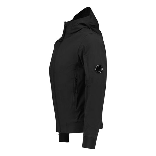CP Company Softshell Arm Lens Jacket Black — XS — Side View
