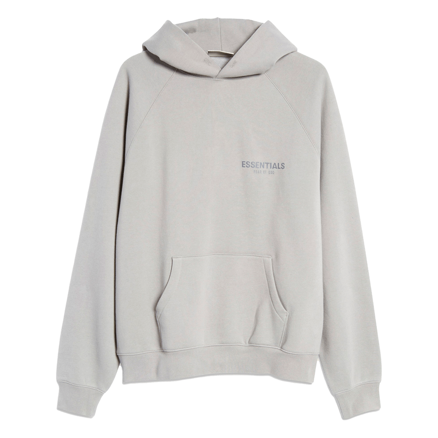 Fear of God Essentials Pullover Hoodie 'Cement/Pebble' — XXS — Front View