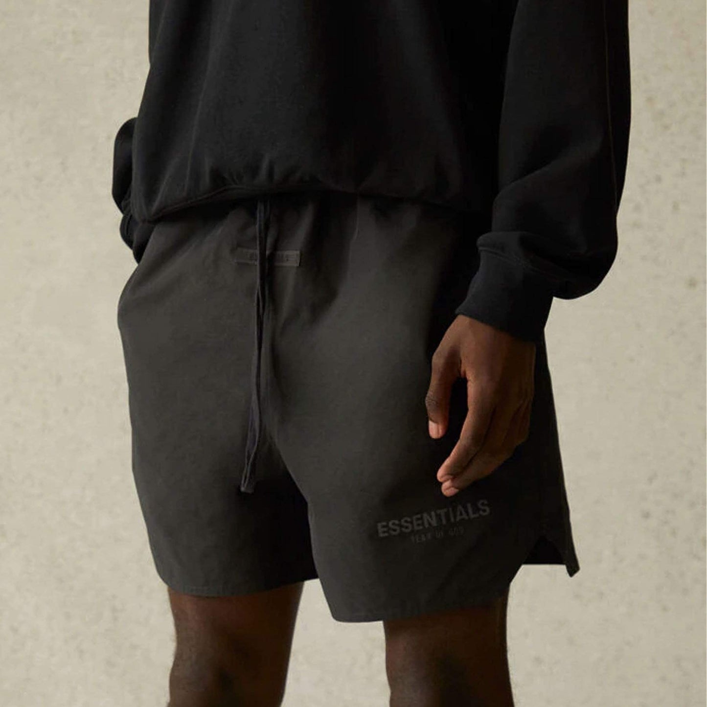 FEAR OF GOD ESSENTIALS Volley Shorts Black — XXS — Detail View