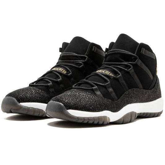 Air Jordan 11 HC Heiress GG Black-Metallic Gold — UK 3 | EU 35.5 | US 3.5 — Side View
