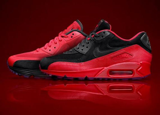 Jessie J x Nike Air Max 90 Red Rose — UK 3 | EU 35.5 | US 3.5 — Side View