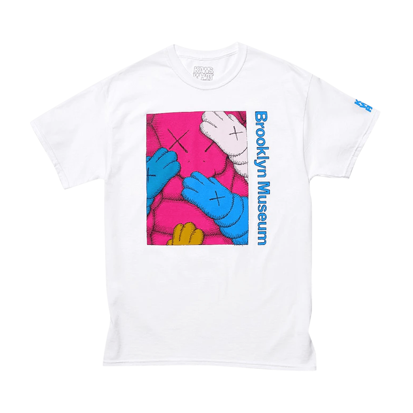 KAWS Brooklyn Museum URGE T-shirt White/Magenta — XXS — Front View