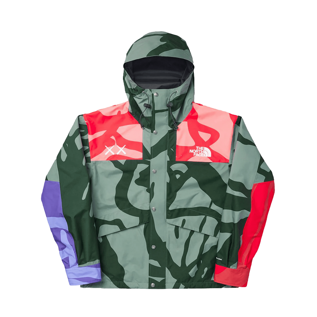 The North Face x KAWS Retro 1986 Mountain Jacket 'Green' — XXS — Front View