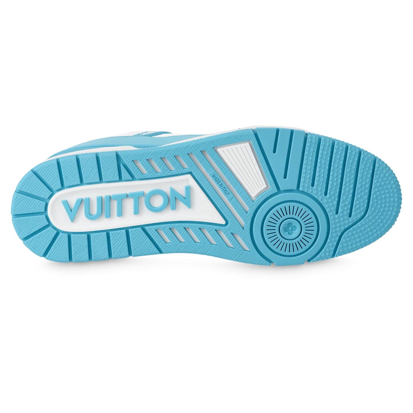 Louis Vuitton Trainer Low White Sky Blue — UK 1 — Top View