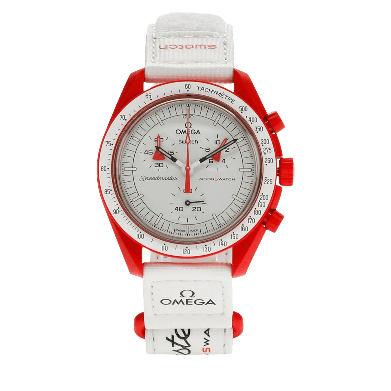 Swatch x Omega Bioceramic Moonswatch Mission to Mars — One Size — Front View