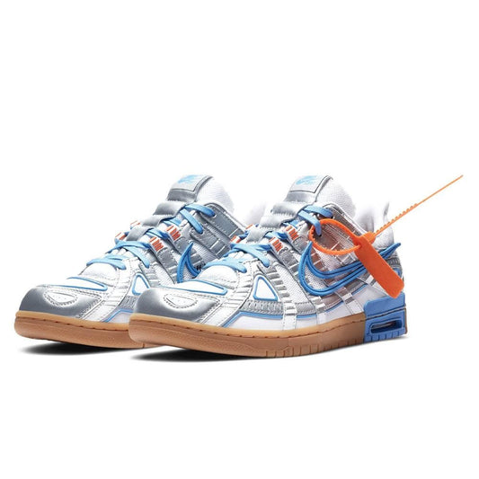 Off-White x Nike Air Rubber Dunk 'University Blue' — UK 3 | EU 35.5 | US 3.5 — Side View