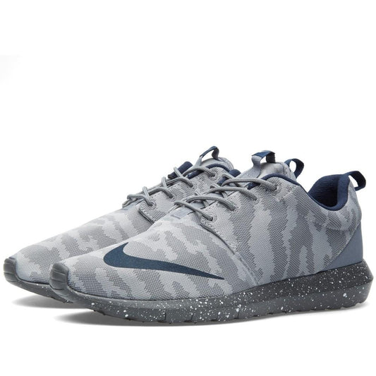 NIKE ROSHE NM FB Flat Silver & Obsidian — UK 3 | EU 35.5 | US 3.5 — Side View